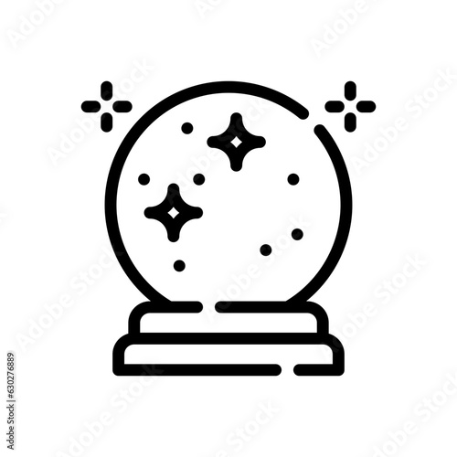 magic ball line icon