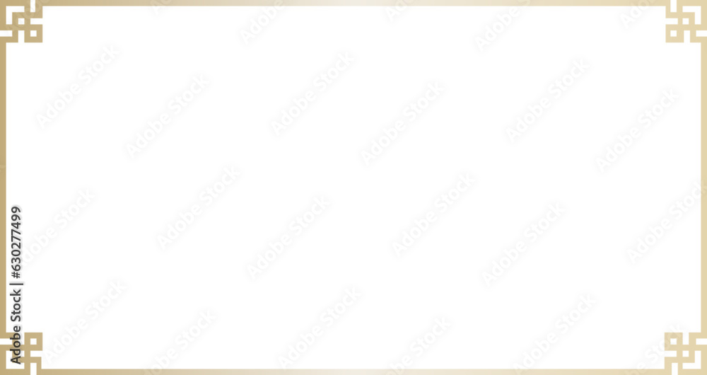 Chinese style golden frame element for traditional festival design concept. Chinese style golden frame element for traditional festival design concept.
