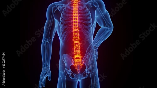 Animation of a man experiencing back pain photo