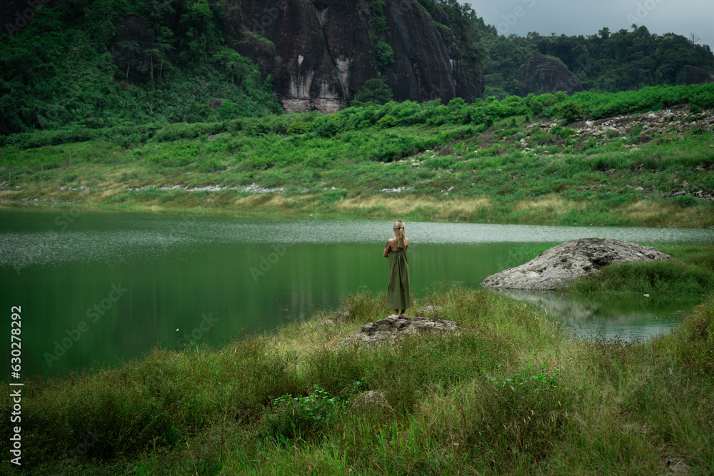 Title: lake and mountains in Thailand Title: lake and mountains in Thailand