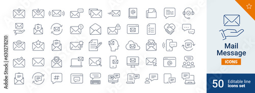 Mail icons Pixel perfect. message, transfert, letter, ...