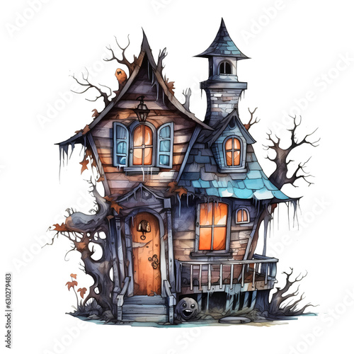 Haunted House Halloween Clipart © hathairat