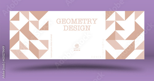 A triangular design layout for a cover, booklet or brochure. Corporate style template. An idea for interior decoration