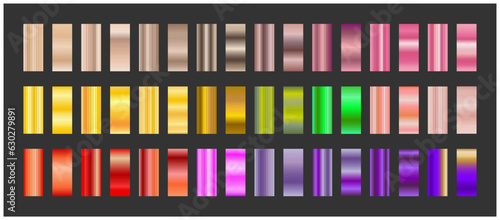 Color gradient. A set of color gradient samples for creative design