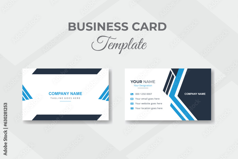 A professional double sided business card design template for your project A professional double sided business card design template for your project