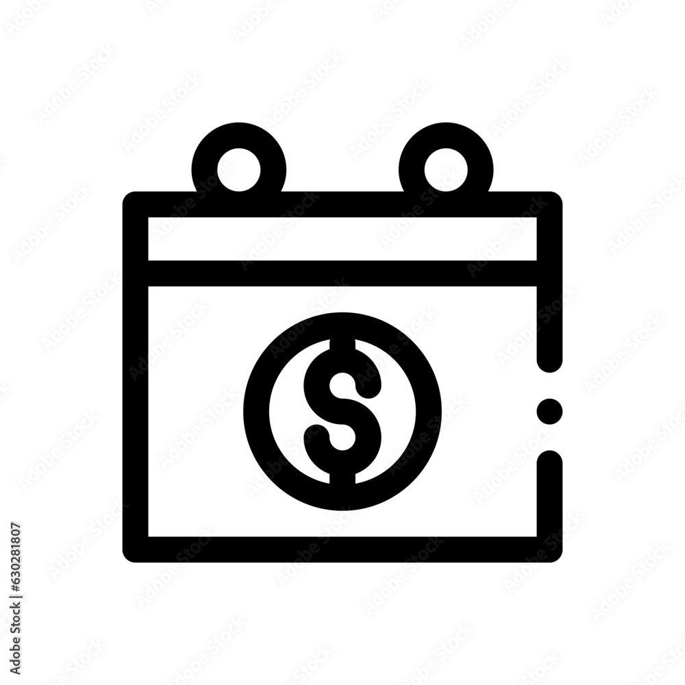 payment day line icon payment day line icon