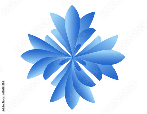 abstract blue flower