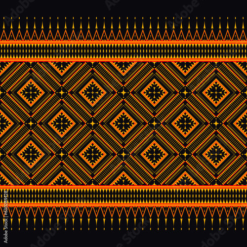 Abstract ethnic geometric pattern design for background or wallpaper Seamless pattern in tribal,folk embroidery,and Mexican style.Aztec geometric art ornament print.Design for carpet,wallpaper, clothi photo