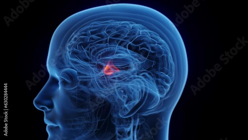 Animation of a man's pituitary gland