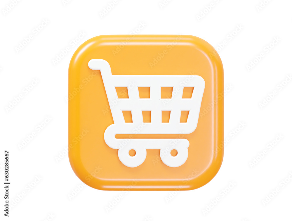 Shopping icon 3d rendering vector illustration transparent Shopping icon 3d rendering vector illustration transparent