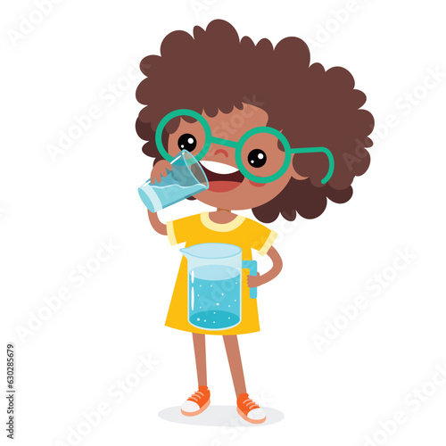Cartoon Drawing Of Drinking Water