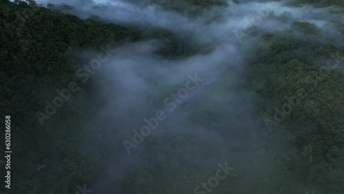 4K DRONE\AERIAL VIDEO OF FOGGY FOREST MOUNTAIN photo