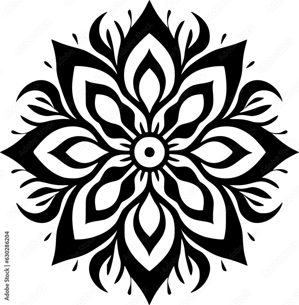 Mandala | Black and White Vector illustration Mandala | Black and White Vector illustration