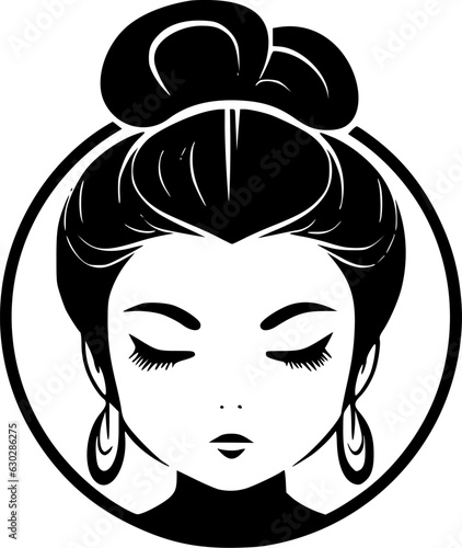 Messy Bun - High Quality Vector Logo - Vector illustration ideal for T-shirt graphic