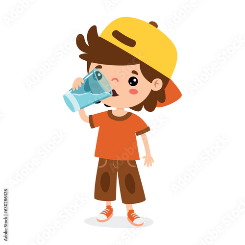 Cartoon Drawing Of Drinking Water