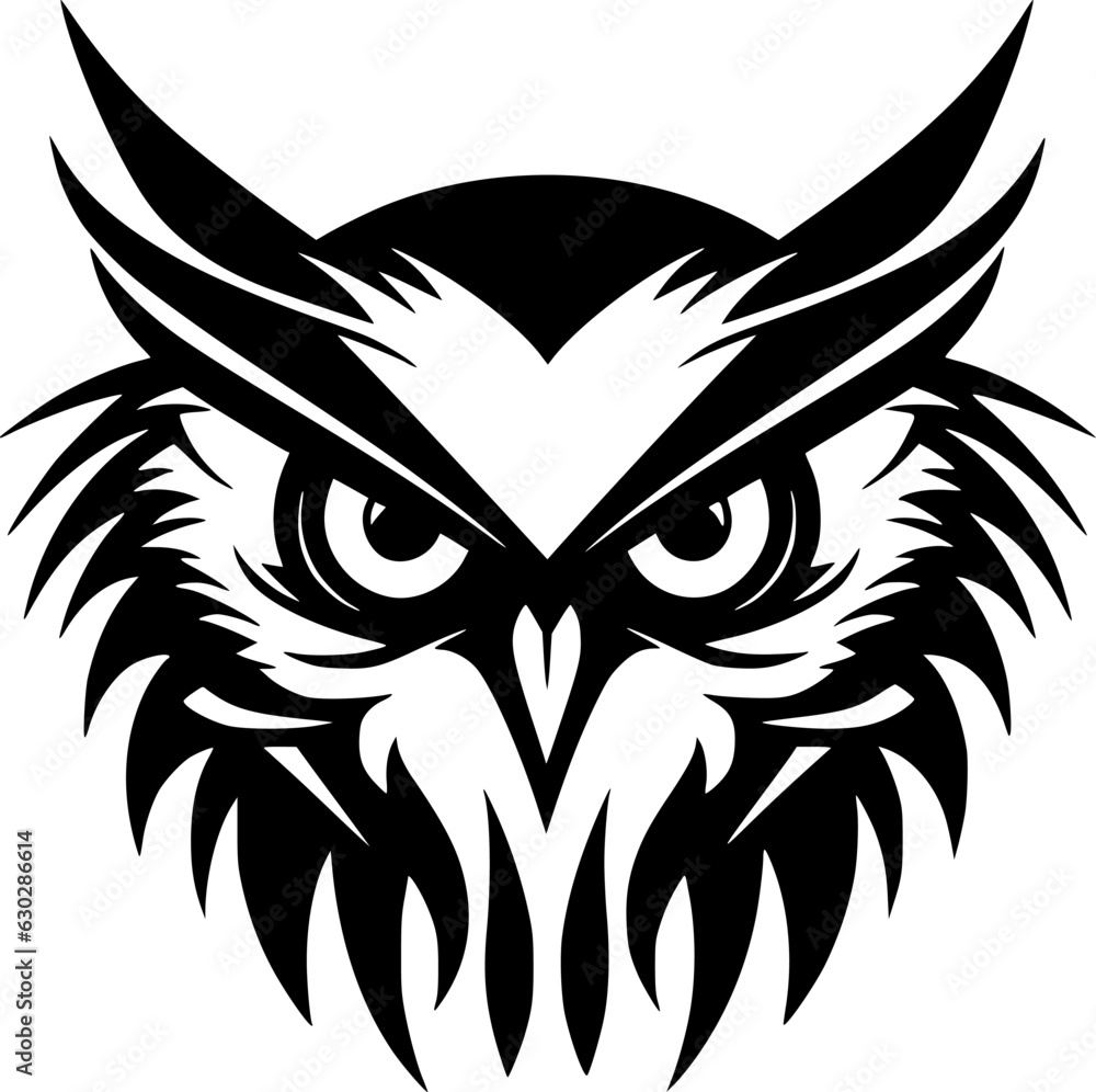 Fototapeta premium Owl - Minimalist and Flat Logo - Vector illustration