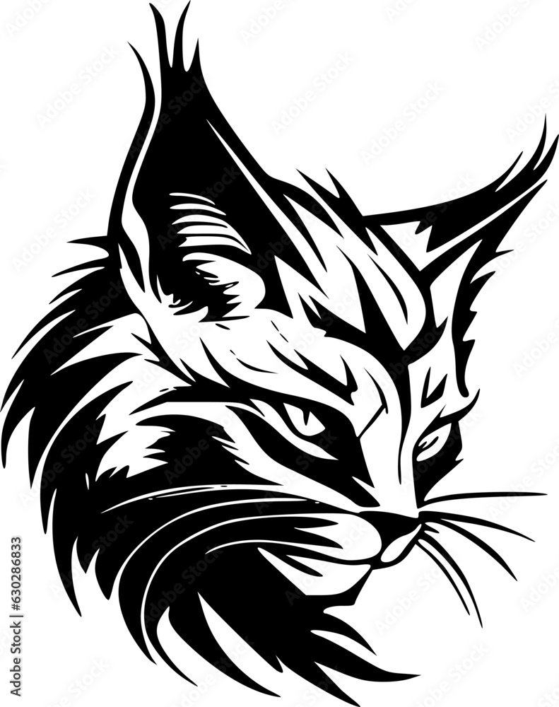 Obraz premium Wildcat - Minimalist and Flat Logo - Vector illustration