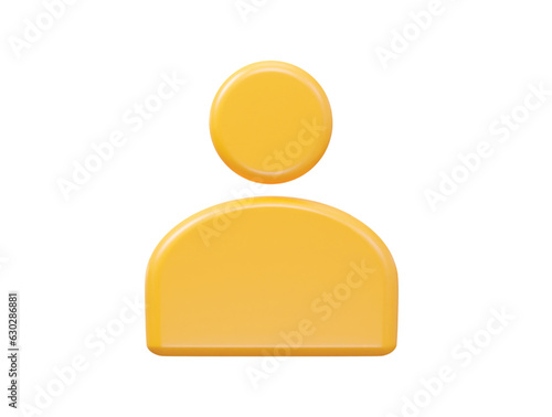 Person icon 3d illustration vector rendering