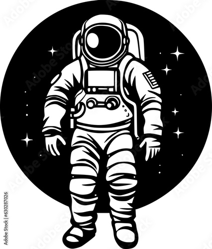 Astronaut | Minimalist and Simple Silhouette - Vector illustration