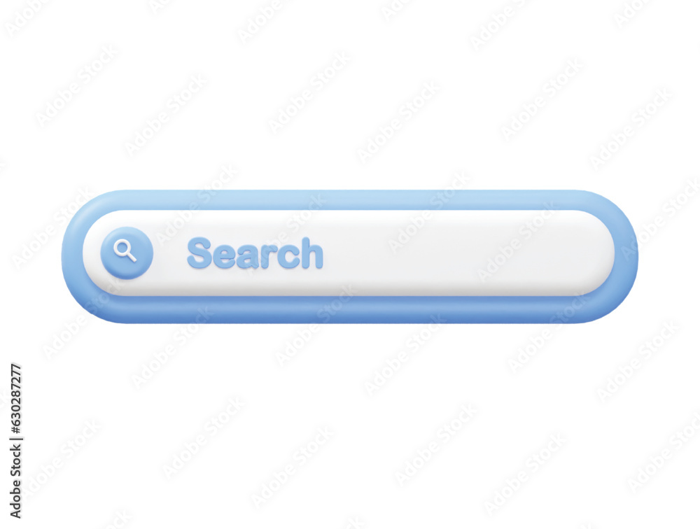 Search bar icon vector 3d rendering Search bar icon vector 3d rendering
