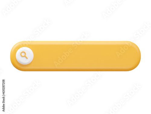 Search bar icon vector 3d rendering