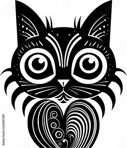 Cat - High Quality Vector Logo - Vector illustration ideal for T-shirt graphic