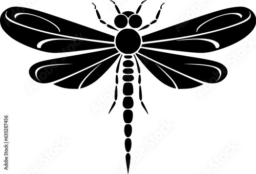 Dragonfly | Minimalist and Simple Silhouette - Vector illustration