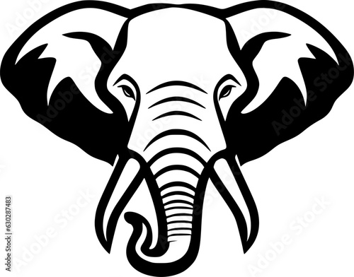 Elephant | Minimalist and Simple Silhouette - Vector illustration