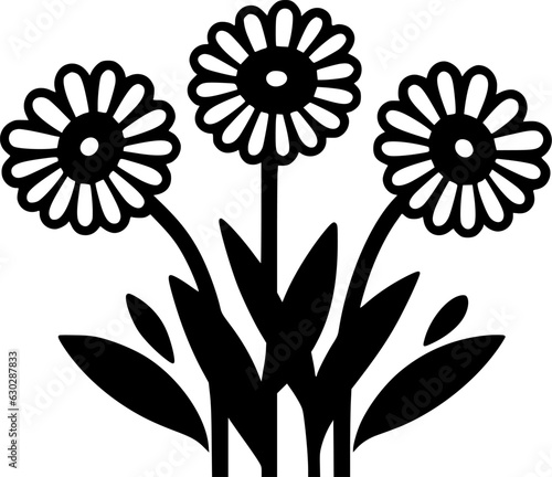Flowers - Minimalist and Flat Logo - Vector illustration