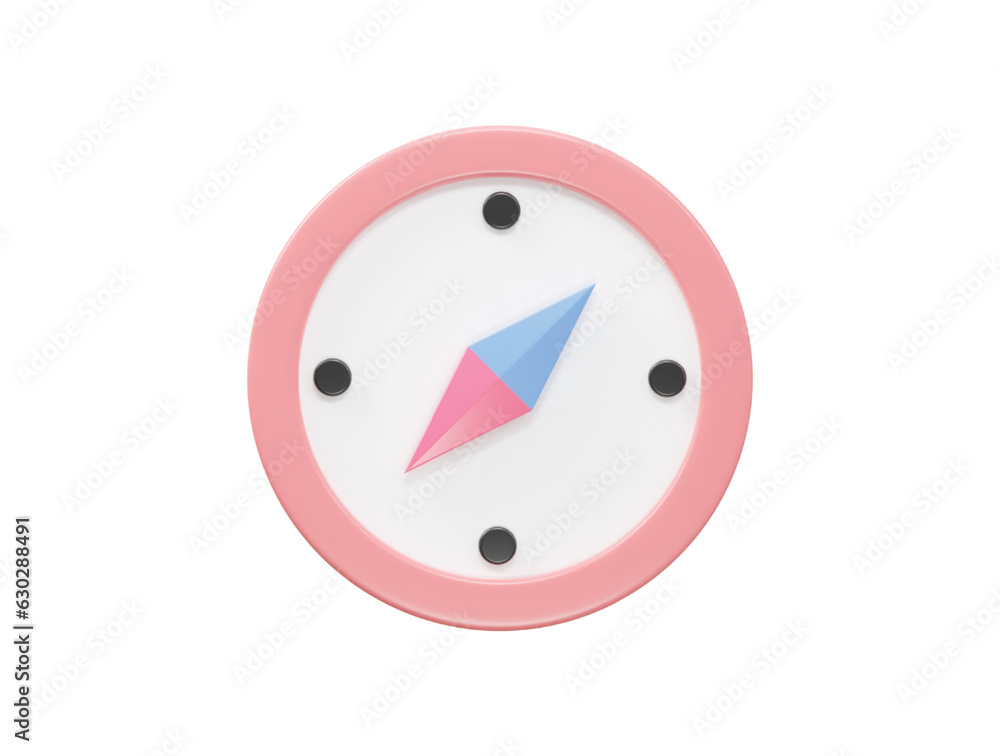 Compass icon vector 3d rendering transparent Compass icon vector 3d rendering transparent