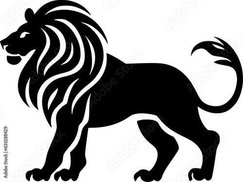 Lion | Black and White Vector illustration