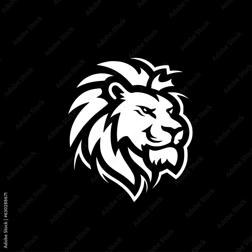 Fototapeta premium Lion | Minimalist and Simple Silhouette - Vector illustration