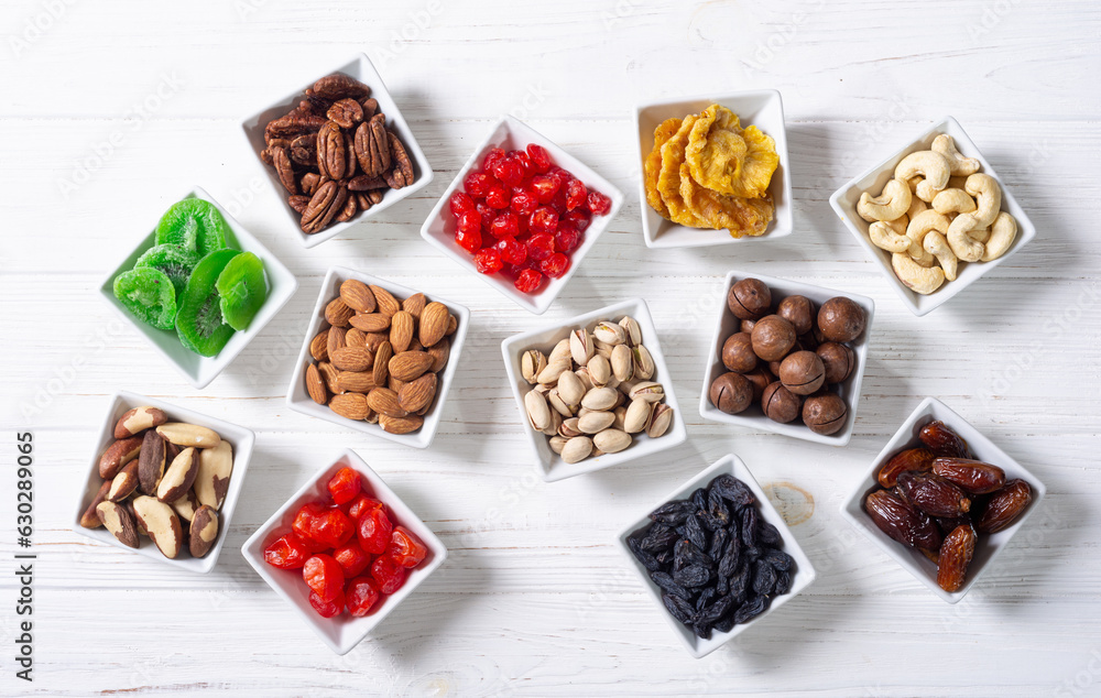 Obraz premium Mix of dried and candied fruits and nuts