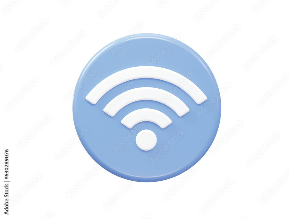 Wifi icon vector 3d rendering illustration Wifi icon vector 3d rendering illustration