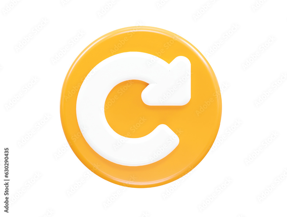 Refresh icon 3d rendering vector element Refresh icon 3d rendering vector element