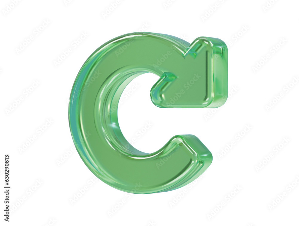 Refresh icon 3d rendering vector element Refresh icon 3d rendering vector element