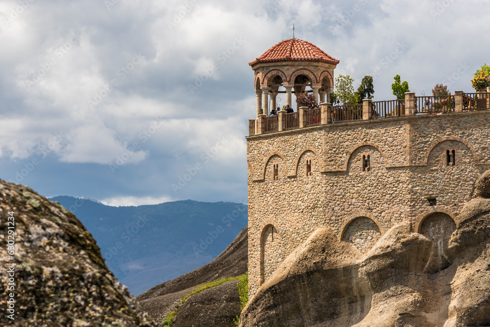 View of the Monastery of Varlaam, .Meteora, Trikala, Thessaly, Greece. View of the Monastery of Varlaam, .Meteora, Trikala, Thessaly, Greece.