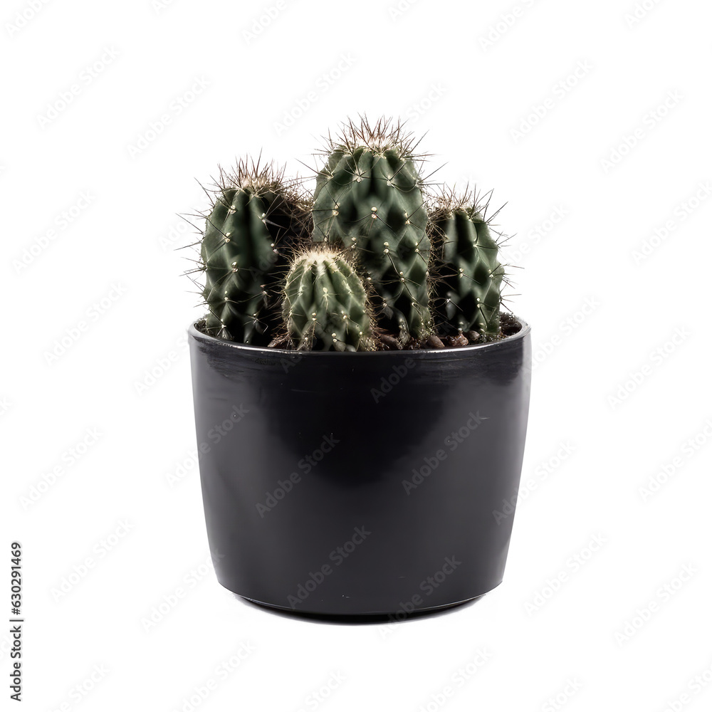cactus in pot isolated on white cactus in pot isolated on white