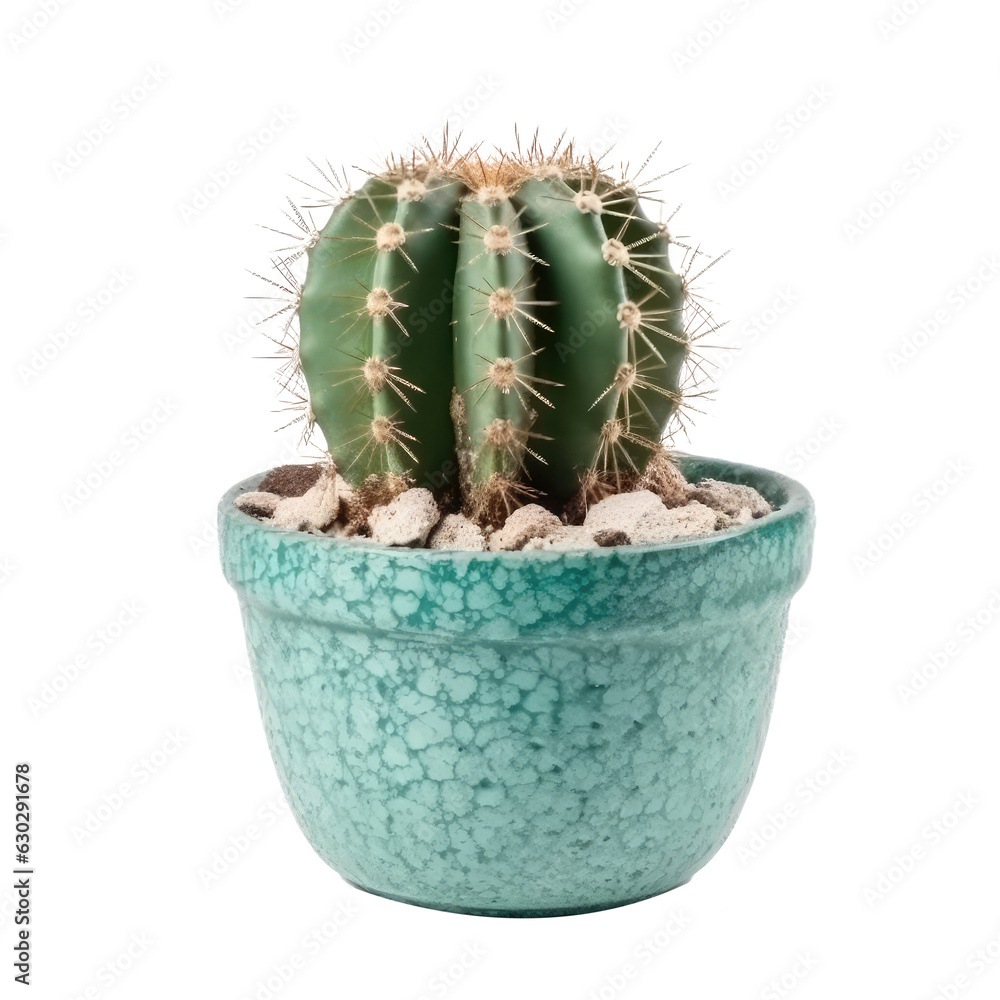 cactus in pot isolated on white cactus in pot isolated on white