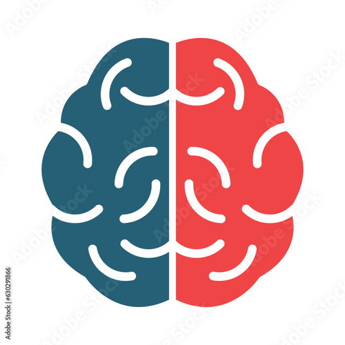 Neurology Glyph Two Color Icon Design