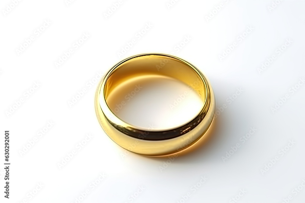 Luxurious Shiny Ring on Isolated White Background: Symbol of Modern Love and Romance Luxurious Shiny Ring on Isolated White Background: Symbol of Modern Love and Romance