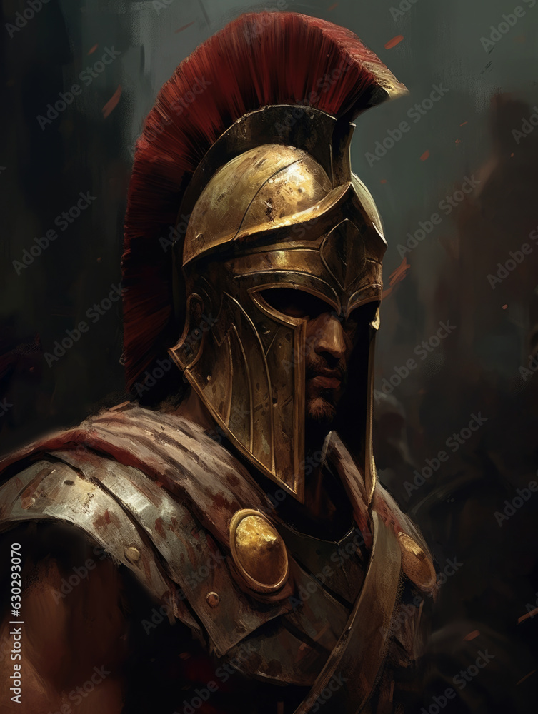 Roman warrior. Digital art. Roman warrior. Digital art.
