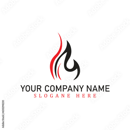 Fire sing symbol logo design with vector file.