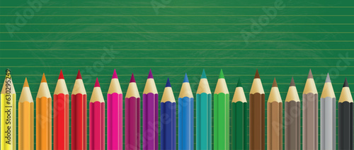 Green Schoolboard Colored Pencils