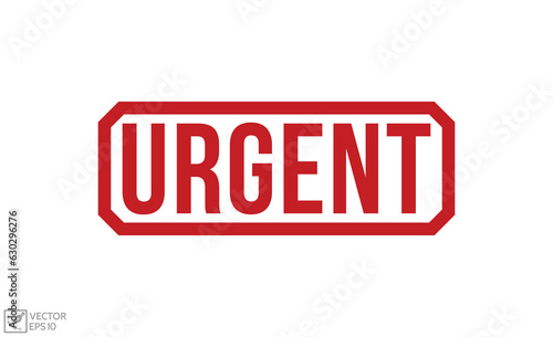 URGENT rubber stamp vector illustration on white background.