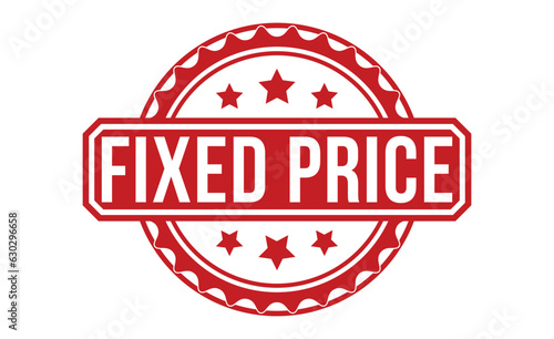 Fixed Price stamp red rubber stamp on white background. Fixed Price stamp sign. Fixed Price stamp.