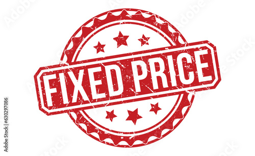 Fixed Price stamp red rubber stamp on white background. Fixed Price stamp sign. Fixed Price stamp.