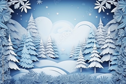Christmas blue background © kramynina