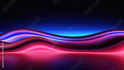 Abstract Neon Wave Light. Futuristic Glow and Dynamic Motion. Shiny, Glowing Vortex in Purple Hue. Modern Illustration for flow Fantasy Designs. Vibrant and Illuminated Artwork. Data transfer concept.