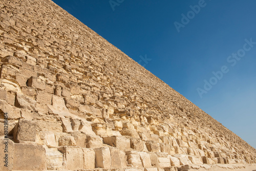 Abstract view of ancient stone pyramid side wall